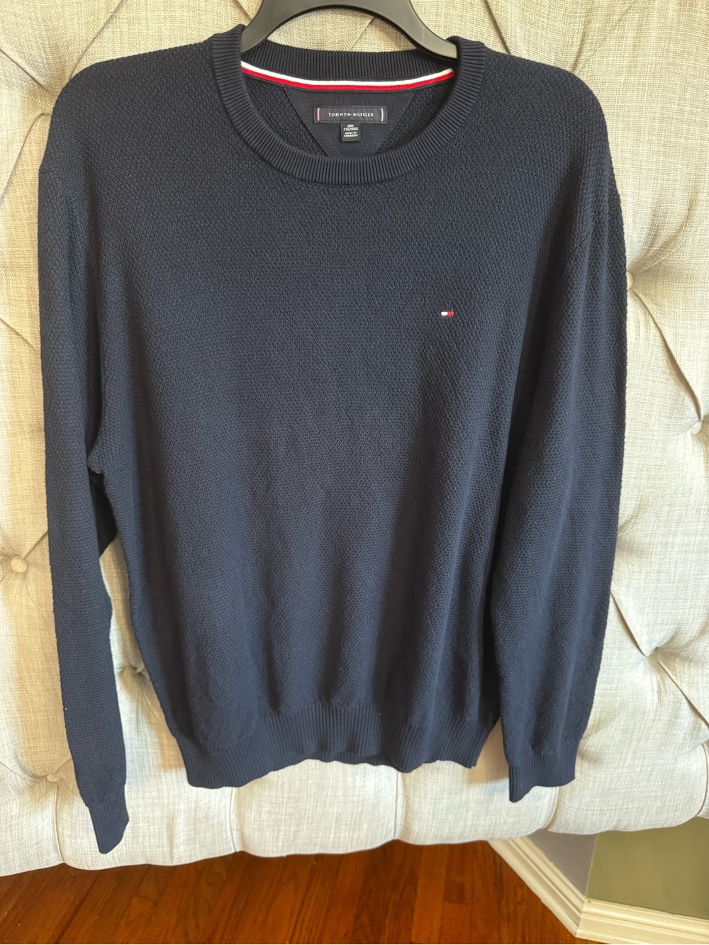 Tommy Hilfiger Navy Crewneck Knit Sweater